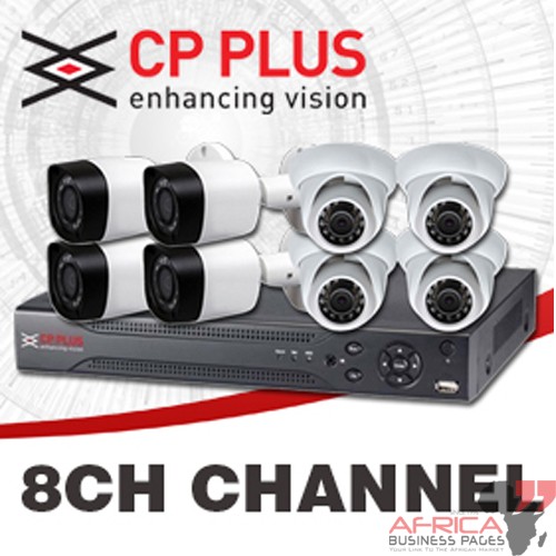 Surveillance Camera Kit for CCTV: CP-PLUS 8CH 1.3 Mega Pixel